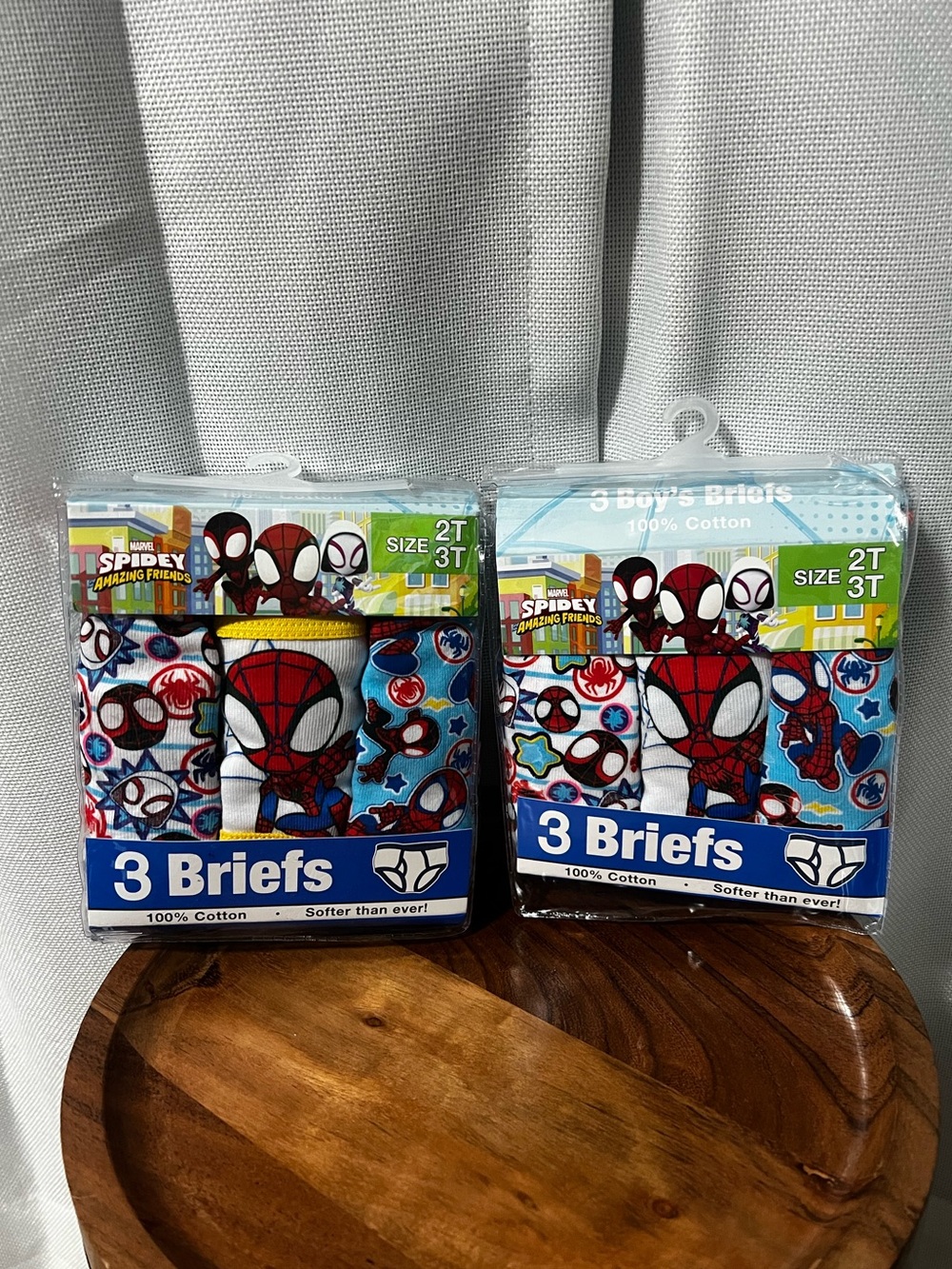 Spidey & Amazing Friends Toddler Briefs 2T/3T Multicolor 3-Pack Lot Of 2